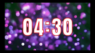 4 Minute 30 Second Countdown Timer with Music - Simple and Clean