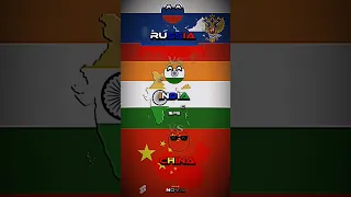 Asia Top 3 Ultimate comparison Russia🇷🇺 Vs India🇮🇳 Vs China🇨🇳 #countryballs #edit #yt #shorts #fypシ