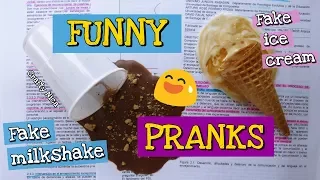 FUNNY PRANKS 😁😋🤣 FAKE ICE CREAM PRANK