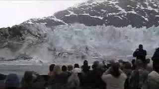 Huge Wave Glacier Calving Glacier Bay Alaska