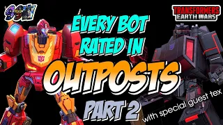 Every bot Rated in Outposts part 2 Transformers Earth Wars