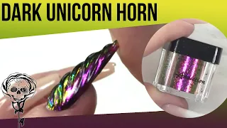 Unicorn Horn using CHROME FLAKES and Builder Gel!