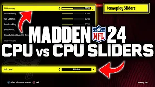 Madden 24 Sliders For Franchise: CPU vs CPU Update!