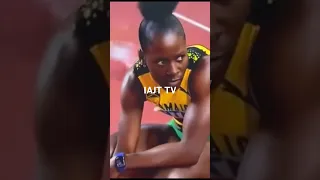 Shericka Jackson wins 200m at 2023 World Championship with blood in her eyes #viral #trending