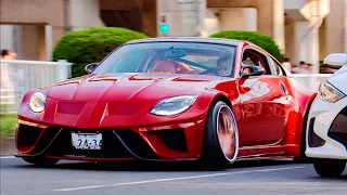 【WEKFEST2023搬出】過激なカスタムカー達が爆音と共に搬出!!加速!! / Japanese custom cars sound!!