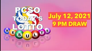 9 PM  Lotto Results JULY 12, 2021