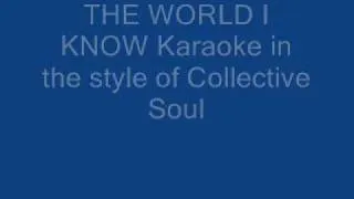 THE WORLD I KNOW karaoke in the style of Collective Soul No Lyrics