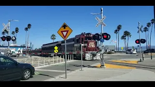 Santa Cruz Beach Train at Pacific & Beach Crossing
