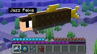 JOGANDO MINECRAFT COMO UM PEIXE!