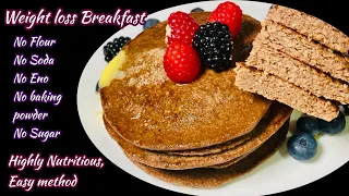 Healthy Pancake For Weight Loss | Oats Pancake Recipe | Weight Loss Pancake | Oats Breakfast Recipes