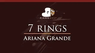 Ariana Grande - 7 rings - HIGHER Key (Piano Karaoke / Sing Along)