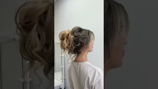 Wedding hairstyle💫 Свадебная прическа 🤍 объемный классический пучок из локонов