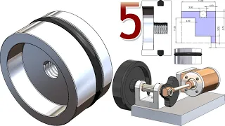 5-Project 42| Horizontal Wobbler Steam Kit | SolidWorks Tutorial : piston head with sealing