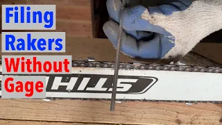 How to File Chainsaw Rakers Without a Gauge