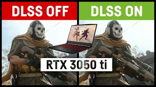 RTX 3050 ti Laptop - DLSS off vs. on in 8 games