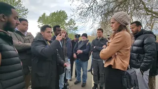 American Couple Amazed By Islam! Shamsi and Couple Speakers Corner Sam Dawah