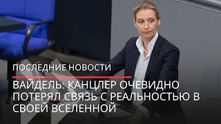 Вайдель: Канцлер очевидно потерял связь с реальностью в своей вселенной