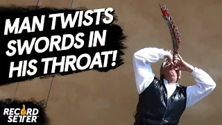 Most Swords Swallowed And Twisted In Throat!