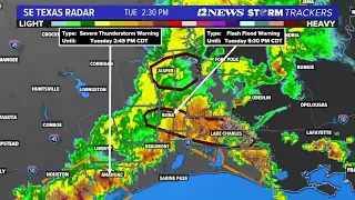 WEATHER LOOP | Track the potential rain, storms passing through Southeast Texas on Tuesday
