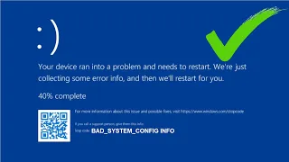 BAD_SYSTEM_CONFIG_INFO BSOD Windows 11 - Naprawa!