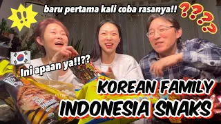 Korean Family Trying INDONESIA SNACKS 🇲🇨