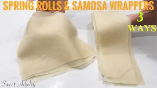 HOW TO MAKE AND FOLD SPRING ROLLS AND SAMOSA WRAPPERS | SPRING ROLL WRAPPER | SAMOSA SHEETS 3 WAYS