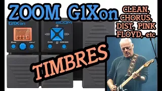 Zoom G1Xon: Presets (Clean, Chorus, Dist, Pink Floyd, David Gilmour)