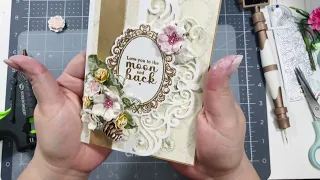 Vintage Birthday Card Ideas - Beautifully elegant handmade card by Sandi Nagel