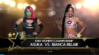 WWE 2K22 Asuka vs Bianca Belair for the Raw Womens championship at wrestlemania 39