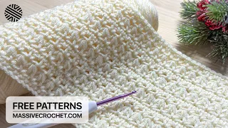 SUPER EASY & FAST Crochet Pattern for Beginners!⚡️AMAZING Crochet Stitch for Baby Blanket, Bag & Hat