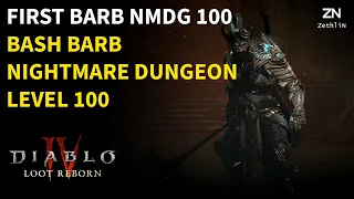 Diablo IV | NMDG 100 - Bash Barb - Loot Reborn Season 4