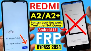 Redmi A2/A2+ FRP Bypass Android 13 New Trick 2024 | Redmi A2 Google Account Bypass | 100% Ok