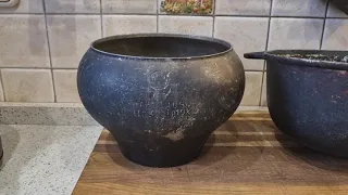 12 Старые бабушкины "чугунные" сковородки) Old grandmother's "cast iron" frying pans)