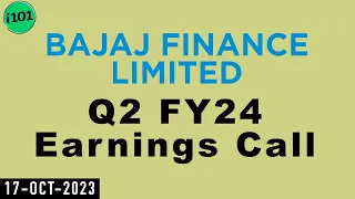 Bajaj Finance Limited Q2 FY24 Earnings Call | Bajaj Finance Limited 2024 Q2 Results | September 2023