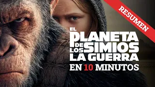 EL PLANETA de los SIMIOS : La GUERRA (2017) | #resumen en 10 minutos