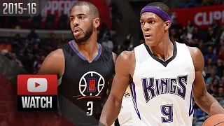 Rajon Rondo vs Chris Paul PG DUEL Highlights (2016.01.16) Clippers vs Kings - SICK!