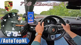 PORSCHE 718 T *MANUAL* TOP SPEED on AUTOBAHN [NO SPEED LIMIT] by AutoTopNL