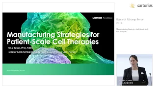 Lecture: Manufacturing Strategies for Patient Scale Cell Therapies, Nina G. Bauer