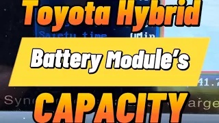 Toyota hybrid battery module load test to calculate capacity