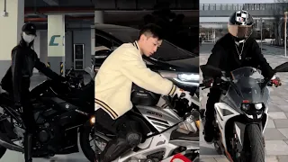 Rider Boy Girl's Riding Superbike Cool Motorcycle  Douyin l tiktok trending