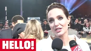 Angelina Jolie and Jack O'Connell talk to HELLO! at the Unbroken premiere