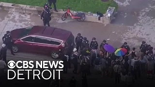 Police moving pro-Palestinian encampment out of University of Michigan Diag