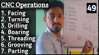 How many types of Operations in CNC TURNING MACHINE and कौन कौन से Operation कर सकते हैं CNC MACHINE