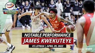 NOTABLE PERFORMANCE: James Kwekuteye | San Beda Red Lions vs Letran Knights | April 29, 2022