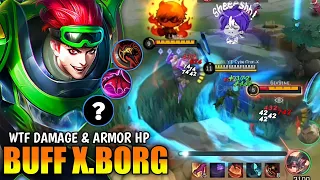 WTF DAMAGE AND ARMOR HP X.BORG BUILD TO COUNTER META HERO EASILY!! | X.BORG BEST BUILD 2024 | MLBB