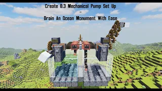 Create 0.3 Mechanical Pump Set Up - Drain An Ocean Monument With Ease