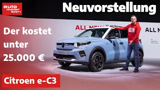 Neuvorstellung: Citroën ë-C3 - bezahlbare Elektromobilität | auto motor und sport