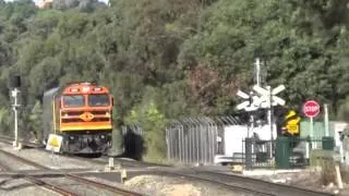 Footage of cyclist's near miss with train