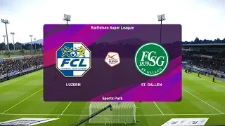 PES 2020 | Luzern vs St. Gallen - Raiffeisen Super League | 16/02/2020 | 1080p 60FPS