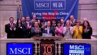 MSCI Visits the New York Stock Exchange to Celebrate the China A Index Family